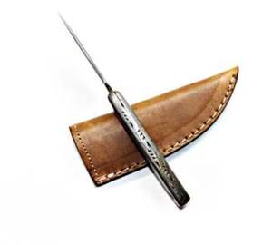 Cuchillo de Caza de Acero de Damasco con Patrón Trenzado, Hecho a Mano, Grado OEM, con Dureza Rockwell de 55-58 HRC, Venta al Por Mayor - Product Image 5