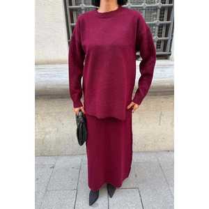 Ensemble jupe midi et tricot 10231 Tissu tricoté confortable - Product Image 6