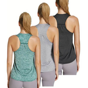 2025 nueva llegada Oem hecho a medida de alta calidad de secado rápido tela transpirable estilo deportivo con cuello de correa gimnasio camisetas sin mangas para mujer - Product Image 4