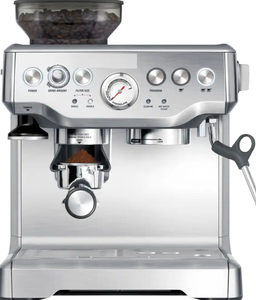 Machine à expresso neuve avec 15 bars de pression, mousseur à lait et moulin intégré - Acier inoxydable - Product Image 2