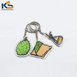 Llavero con colgante personalizado, dijes de acrílico, personajes de anime de dibujos animados, llavero acrílico coloreado - Product Image 1