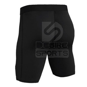 Wholesale Custom Logo <b>Men</b> <b>Compression</b> <b>Shorts</b> Elastic Waist Mid Solid Canvas High Quality Workout <b>Shorts</b> for Sale - Product Image 4