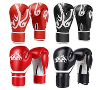 Gants de boxe en cuir lacés de haute qualité avec logo personnalisé antidérapant pour adultes et enfants