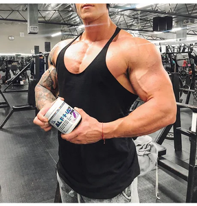 Camiseta sin mangas de gimnasio transpirable de talla grande de alta calidad superventas para hombre, ropa activa, impresión personalizada de transferencia de calor de secado rápido - Product Image 4