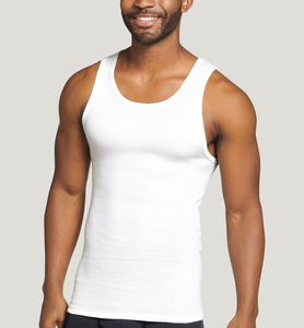 Vente en gros OEM Fabrication sur mesure Tissu côtelé 100% coton Running Blank 160 GSM Débardeur de musculation pour hommes - Product Image 3