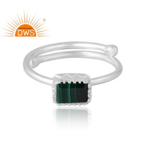 แหวนพลอยมรกตธรรมชาติสีเงิน925ขายดีล่าสุดเครื่องประดับที่กำหนดเองสำหรับผู้หญิงของขวัญสำหรับผู้หญิง - Product Image 3