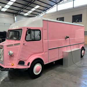 Camion de restauration mobile de style vintage avec deux auvents de service, camion de restauration électrique, cuisine mobile, chariot de vente de restauration rapide, café, pizza - Product Image 4