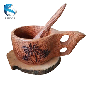 Tazas de madera de coco respetuosas con el medio ambiente para un estilo de vida sostenible - Product Image 5