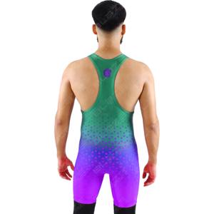 Singlet de lutte pour hommes lavé respirant grande taille tricoté par sublimation-nouveau style confortable - Product Image 4