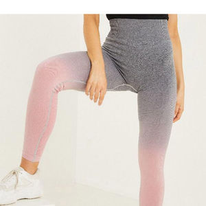 Alta calidad 2025 nuevo personalizado sin costuras secado rápido cintura media elástico 100% algodón deporte gimnasio entrenamiento Yoga Fitness Leggings mujeres - Product Image 5