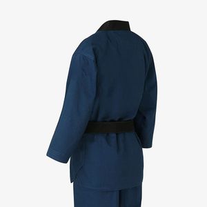 White Men's Adult Taekwondo Gi <b>Black</b> <b>Belt</b> Customizable Label Front Logo Position Polyester/Cotton Material Breathable Digital - Product Image 2