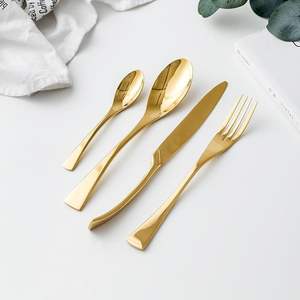Metal Cutlery Set Eco Friendly Stainless Steel 5-Piece <b>Flatware</b> with Custom Handle Dishwasher Safe Durable - Product Image 1