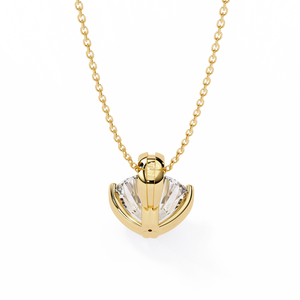 Pendentif en or 18 carats avec diamant de laboratoire pour femme, élégant et éblouissant - Product Image 3