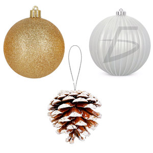 Set di 24 Mini Palline di Natale in PVC Oro e Argento Personalizzabili, Eleganti Decorazioni per la Casa con Confezione Regalo - Product Image 4