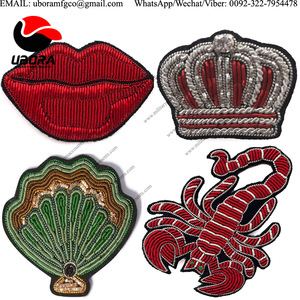 Applicue แผ่นป้ายทองคุณภาพสูงงานปักทำด้วยมือคุณภาพสูงแผ่นทองแดงโดยตรง - Product Image 6