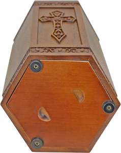 Urnas para cremación de madera para cenizas humanas, cruces de grabado a mano para adultos, urna funeraria para madre, papá, exhibición de entierro en casa - Product Image 3