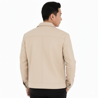 Manteau en acrylique mi-long à col montant, à bouton simple, réversible, anti-froissement, écologique, pour homme, nouvelle collection automne-hiver