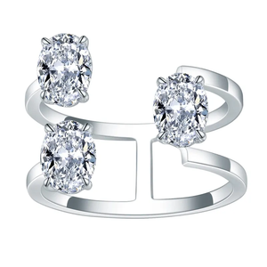 Custom Designed 14K Real Gold Women's <b>Ring</b> with 0.8ct VS Oval Lab Diamond Moissanite Cut for Engagement Wedding or Gift - Product Image 1