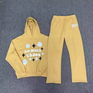 Axit Rửa Mồ Hôi Phù Hợp Với Tùy Chỉnh 100% Cotton Terry Quá Khổ Tracksuit Người Đàn Ông Bùng Mồ Hôi Và Áo Bộ - Product Image 2