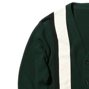 OEM Custom LOGO Breathable Quick Dry V-neck Embroidery <b>Men's</b> <b>Cardigan</b> Knit Wool/Acrylic <b>Sweater</b> Patchwork Pattern Autumn Winter - Product Image 3