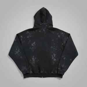 Sudadera con capucha Fabricantes Personalizado French Terry 100% algodón Oversized Vintage Acid Wash Ripped Sudadera con capucha desgastada - Product Image 5