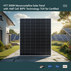 Panneau solaire monocristallin HJT 500W avec technologie BIPV à demi-cellules certifié TUV - Product Image 3