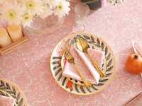 Nappe en coton imprimé main indienne florale rose pastel Boho rose pêche couverture de Table de mariage événement de mariage personnalisé
