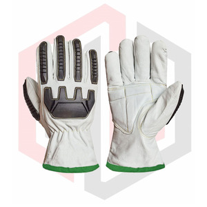 ถุงมือหนังช่างป้องกันการบาดระดับสูง ทนทานต่อการตัด ป้องกันน้ำมัน อุปกรณ์ความปลอดภัยในงานน้ำมันและก๊าซ เหมาะสำหรับงานเหมือง ทนต่อแรงกระแทก TPR น้ำหนัก 11 ออนซ์ ระบายอากาศได้ดี - Product Image 1