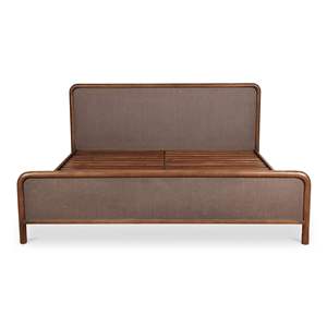 Base de Cama Doble Moderna de Madera Maciza con Cabecera y Piecera Tapizadas, Cama con Plataforma de Almacenamiento para Dormitorio o Habitación de Hotel - Product Image 4