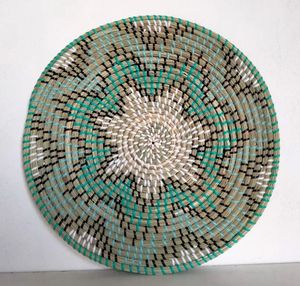 Plaque murale en jonc de mer naturel/Tenture murale en jonc de mer fait à la main/Panier décoratif en jonc de mer Décoration murale Vente en gros écologique - Product Image 2