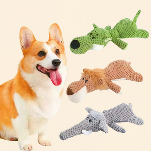 Peluche Sonoro per Cani, Giocattolo a Forma di Leone, Lupo o Cane Grande, Resistente ai Morsi - Product Image 1
