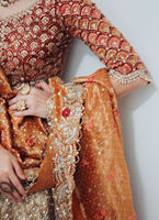 Robes de mariée pakistanaises en mousseline de soie, coupe ajustée, longueur ras du sol, style formel-casual, avec pompons, perles, boutons sur le devant, logo, lavables, ornées de diamants