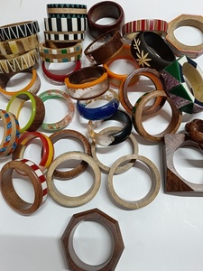 High Quality Unisex New Arrival Handmade Wooden <b>Bangles</b> Set Excellent Vintage Fashion Accessory - Product Image 5