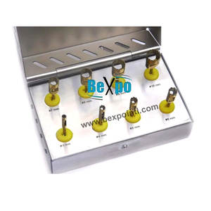 Kit de tréphine dentaire 8 pièces avec boîte en acier inoxydable Ensemble complet - Product Image 2