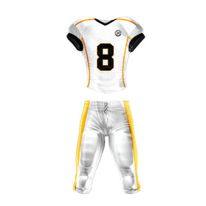 Uniforme de football américain pour hommes sur mesure de haute qualité avec tissu respirant et manches courtes - Product Image 1