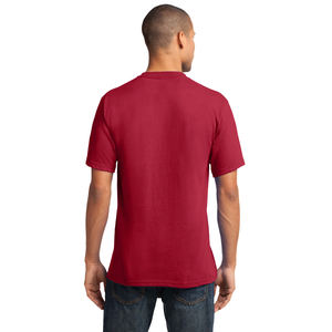Bordeaux rouge col en v à manches courtes en coton polyester homme t-shirt logo personnalisé col en v prochain niveau tee t-shirts - Product Image 3