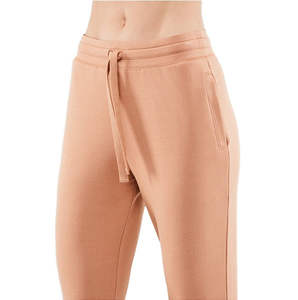 Pantalons de jogging pour femmes à taille haute, avec cordon de serrage personnalisé, en molleton doux, avec poche à motif patchwork, pantalon uni en gros - Product Image 2