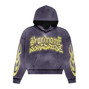 Conjuntos Deportivos de Invierno para Hombre, Talla Grande, Ecológicos, con Logotipo Personalizado, Sudadera Moderna con Corte Acampanado, 100% Algodón - Product Image 2