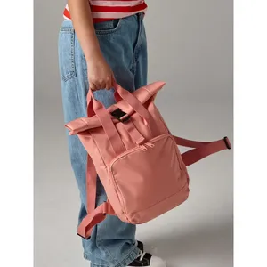 Mini Twin Handle Recycled Roll-Top Backpack Sustainable Gadgets with Dual Handles for Convenience for Promotions - Product Image 4
