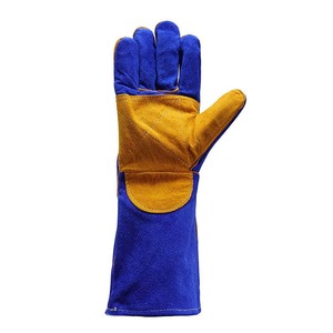 Prix usine Gants mécaniques de soudage épais en cuir rouge foncé super résistants à la chaleur avec la dernière conception - Product Image 2