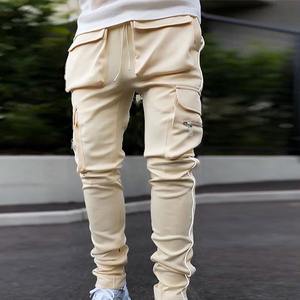 กางเกงวิ่งจ๊อกกิ้งสตรีทแวร์กางเกงขาบานเอวยางยืดแบบลำลองระบายอากาศได้ดีกางเกงผู้ชายซักได้ - Product Image 4