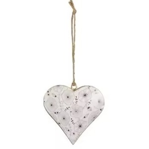 Corazones Colgantes de Metal Plateado para Adornos Navideños y Decoración de Fiestas - Product Image 4