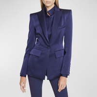 Costume formel pour femmes sur mesure en satin à simple boutonnage, élégant, nouveau design, costumes de bureau pour femmes, veste blazer tissée respirante
