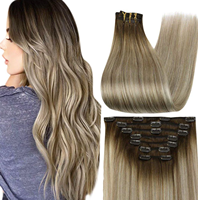 Extensions à clipser sans couture en gros, cheveux humains vierges à double tirage, pointes pleines, cuticules intactes