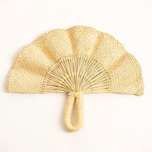 Traditional Vietnamese Bamboo Fan <b>Gifts</b> Personalized Hand Craft Wicker Natural Seagrass Hand Fans for Summer <b>Beach</b> In-Outdoor - Product Image 5