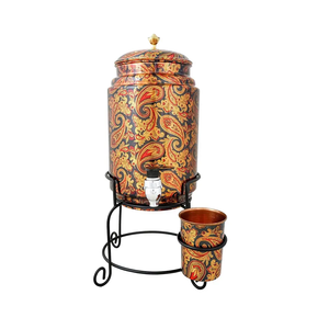 Electrodoméstico de cocina de lujo Etiqueta engomada del dispensador de cobre Imprimir enfriador de agua de metal con soporte para agua potable - Product Image 1