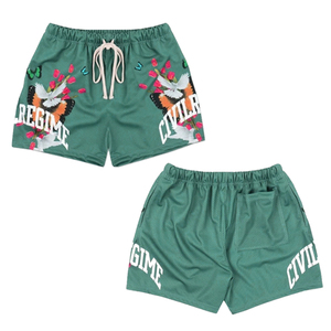 Vente en gros de shorts de basket-ball décontractés pour hommes en polyester 100% avec logo personnalisé design imprimé Street Wear tailles XS et XXS respirant - Product Image 4