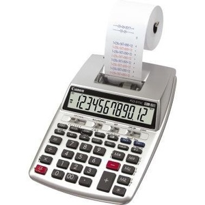 Calculatrice de bureau Canon P-23 DTSC II Violette/Rouge avec finition argentée métallique 163 x 56 x 230 mm Fonctionnement sur piles/prise secteur CANON - Product Image 1
