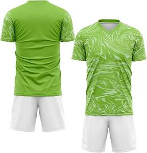 Conjunto de uniformes de fútbol personalizable, 100% algodón, secado rápido, tallas unisex para adultos - Product Image 1