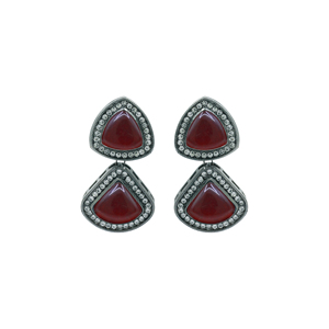 Alex Jewellery-Indian Exquisite Designer Triangle Kundan Gargantilla Pendiente Maangtikka Jewelry Set - Product Image 5
